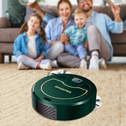 Robottipölynimuri / Robotti-imuri / Pölynimuri / Ladattava. Tehokas vaikeiden paikkojen pikku-apulainen! Kiilto-vihreä/kulta. Halvalla! - Image 2