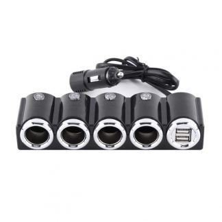 Tupakansytytin - USB - Laturi / Virranjakaja 4 - jakoisilla tupakansytytinliitännöillä. Autolaturi. 2 - pack. Autotuning 2025. ACS25. Halvalla!