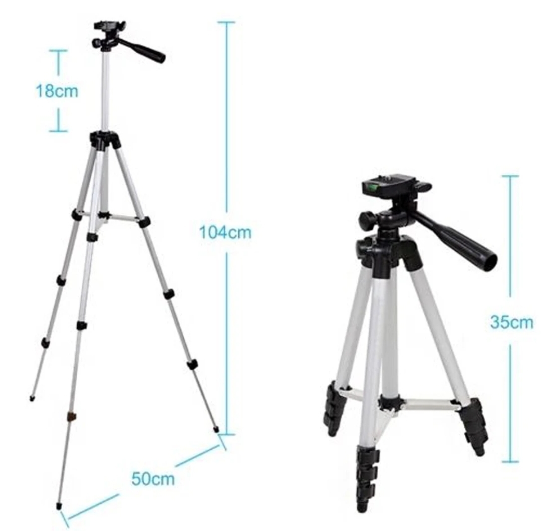 Kamerateline + puhelinsovitin älypuhelimelle. Pöydälle tai maahan. 35-140cm. Halvalla! - Image 5