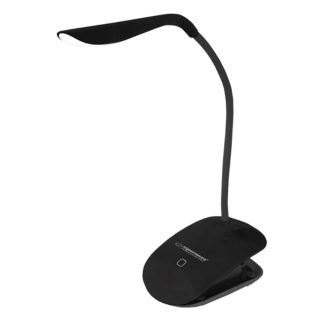 Led-valaisin klipsillä. 3W. Esperanza. Taipuisa ja helppo kiinnitys! Musta. UUTTA!!!