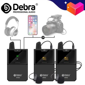 Langattomat mikrofonit. Debra Professional! 2-pack. 50M. Kameraan tai älypuhelimeen. Korkeatasoiseen ja tehokkaaseen äänentoistoon! Monipuolisiin esiintymisiin!