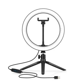 Rengasvalo / Studio-valaisin 30cm / 12". Studiovalaisin. Led 15W. Tehokas iso pyöreä Ring light selfie - studiovalo pöytäjalustalla. Halvalla!