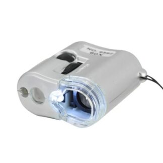 Mini-mikroskooppi 60 x suurennoksella. Led / UV-valolla.