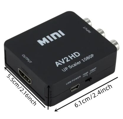 HDMI AV RCA mini - signaalinmuunnin sovitin. HDMI2AV. UP - Skaaleri 1080P. AV in - HDMI out. Halvalla! - Image 4