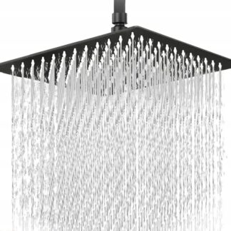 Sadesuihku 16" 40 cm. Iso laaja-paneeli. Neliö. matta-musta. Ilmainen toimitus! Halvalla!